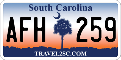 SC license plate AFH259