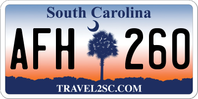 SC license plate AFH260