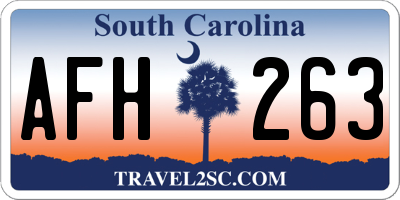 SC license plate AFH263