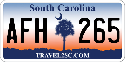 SC license plate AFH265