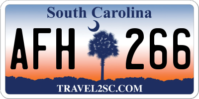 SC license plate AFH266