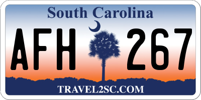 SC license plate AFH267
