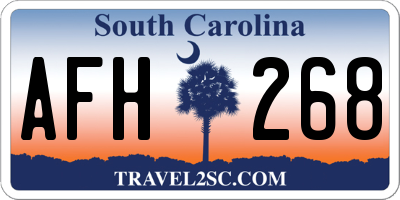 SC license plate AFH268