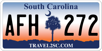 SC license plate AFH272