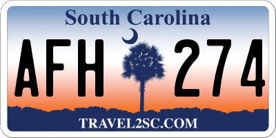 SC license plate AFH274