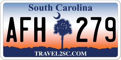 SC license plate AFH279