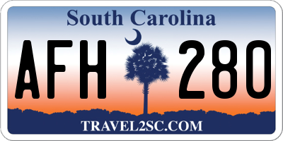 SC license plate AFH280