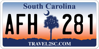 SC license plate AFH281