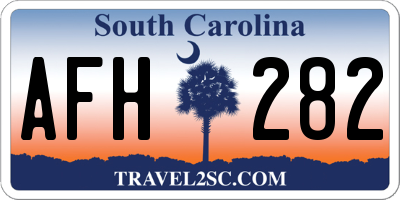 SC license plate AFH282