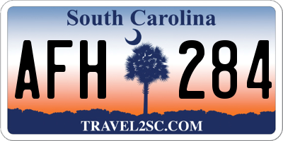 SC license plate AFH284