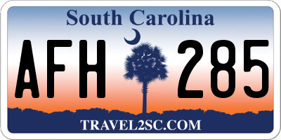 SC license plate AFH285