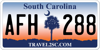 SC license plate AFH288