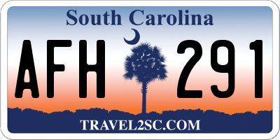 SC license plate AFH291