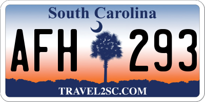SC license plate AFH293