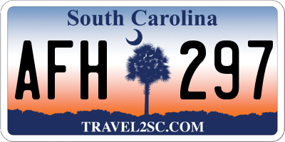 SC license plate AFH297