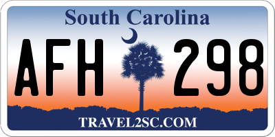 SC license plate AFH298