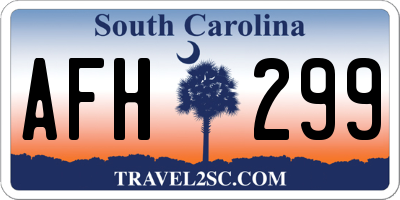 SC license plate AFH299