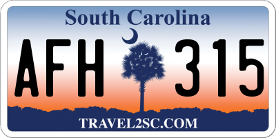 SC license plate AFH315