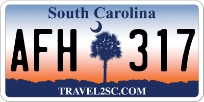 SC license plate AFH317
