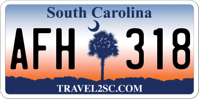 SC license plate AFH318