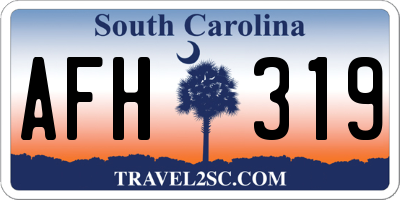 SC license plate AFH319
