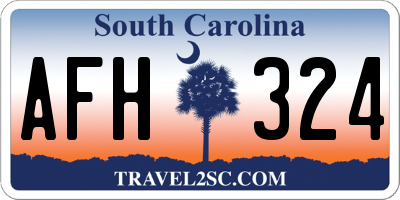 SC license plate AFH324