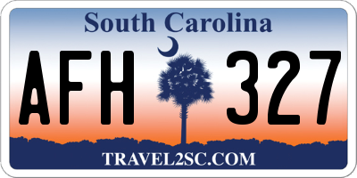 SC license plate AFH327