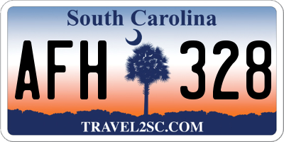 SC license plate AFH328