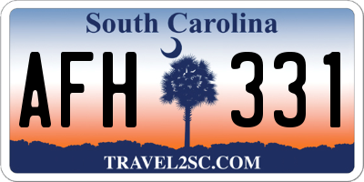 SC license plate AFH331