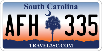 SC license plate AFH335