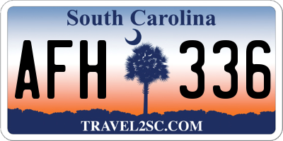 SC license plate AFH336