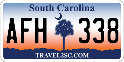 SC license plate AFH338