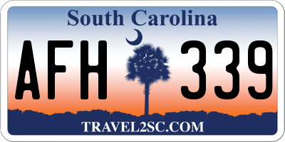 SC license plate AFH339