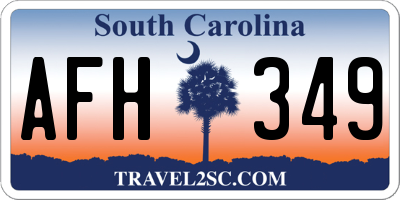 SC license plate AFH349