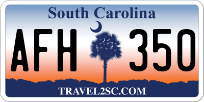 SC license plate AFH350