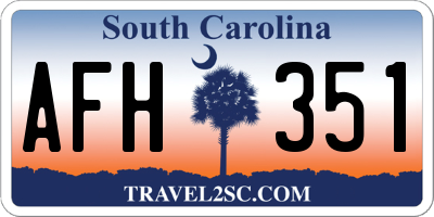 SC license plate AFH351