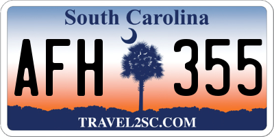 SC license plate AFH355