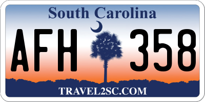 SC license plate AFH358