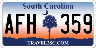 SC license plate AFH359