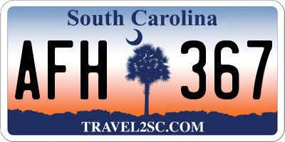 SC license plate AFH367