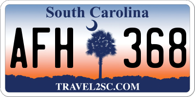 SC license plate AFH368