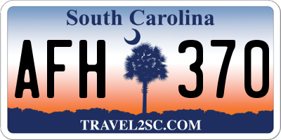 SC license plate AFH370