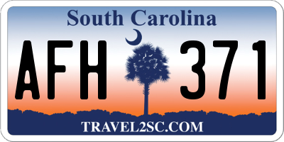 SC license plate AFH371