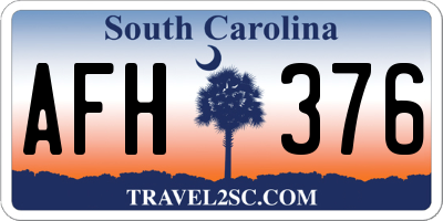 SC license plate AFH376