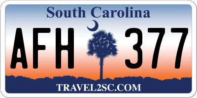 SC license plate AFH377