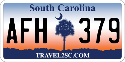 SC license plate AFH379