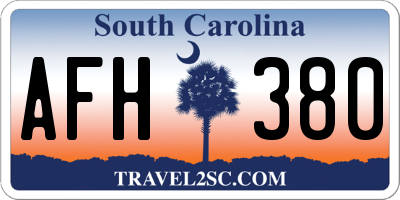 SC license plate AFH380