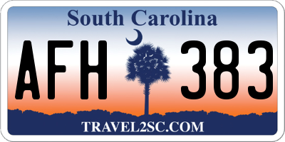 SC license plate AFH383