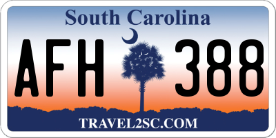 SC license plate AFH388