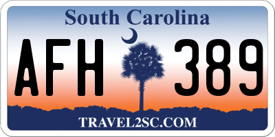 SC license plate AFH389